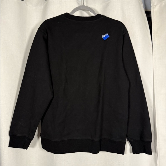 Ader Error Ghost Sweatshirt Noir Crewneck Pullover - Picture 2 of 9